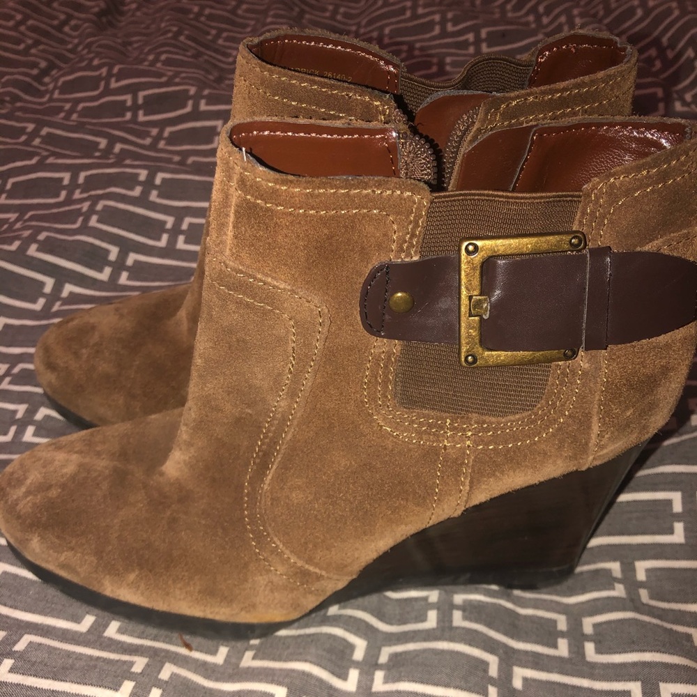 Franco sarto ugh wedge boot size 6